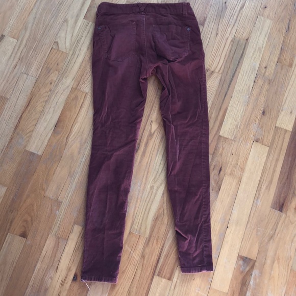 Burgundy skinny corduroy pants - Picture 3 of 5